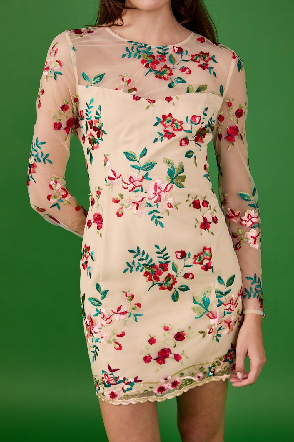 Endless Rose Floral Embroidered Dress MULTI
