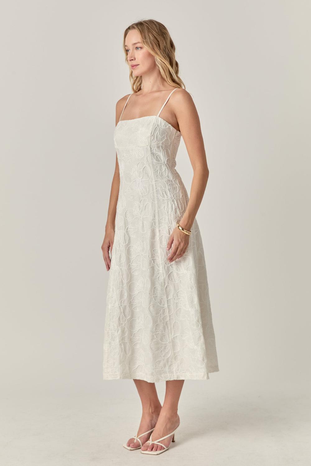 Endless Rose Floral Embroidered Maxi Dress IVORY