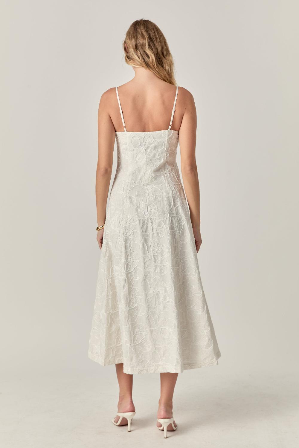 Endless Rose Floral Embroidered Maxi Dress IVORY