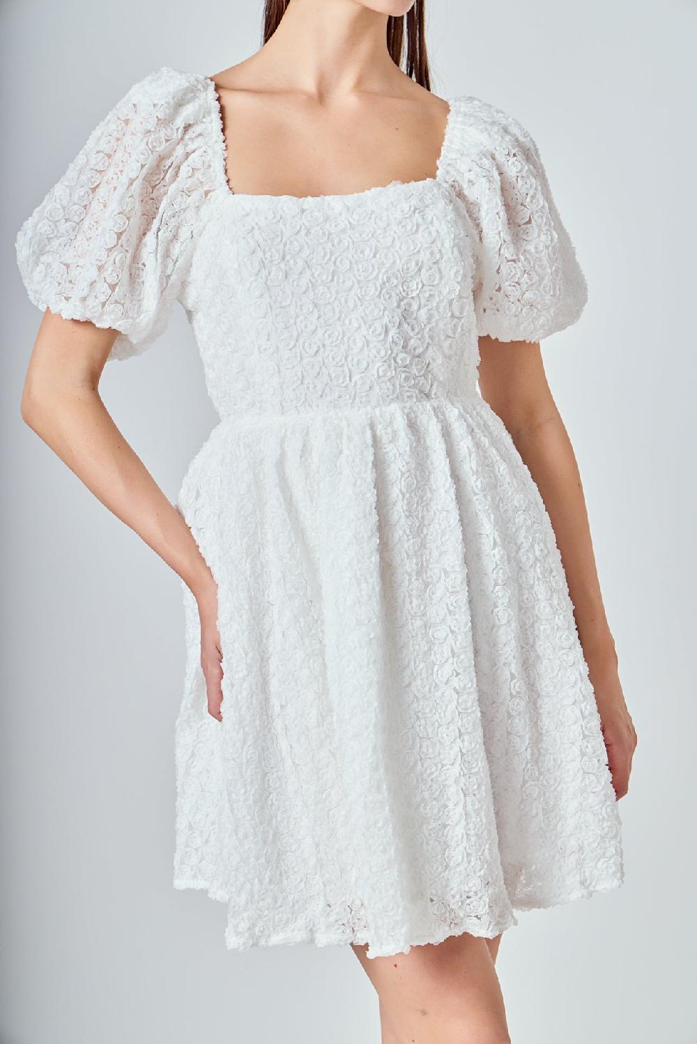 Endless Rose Floral Mini Dress WHITE