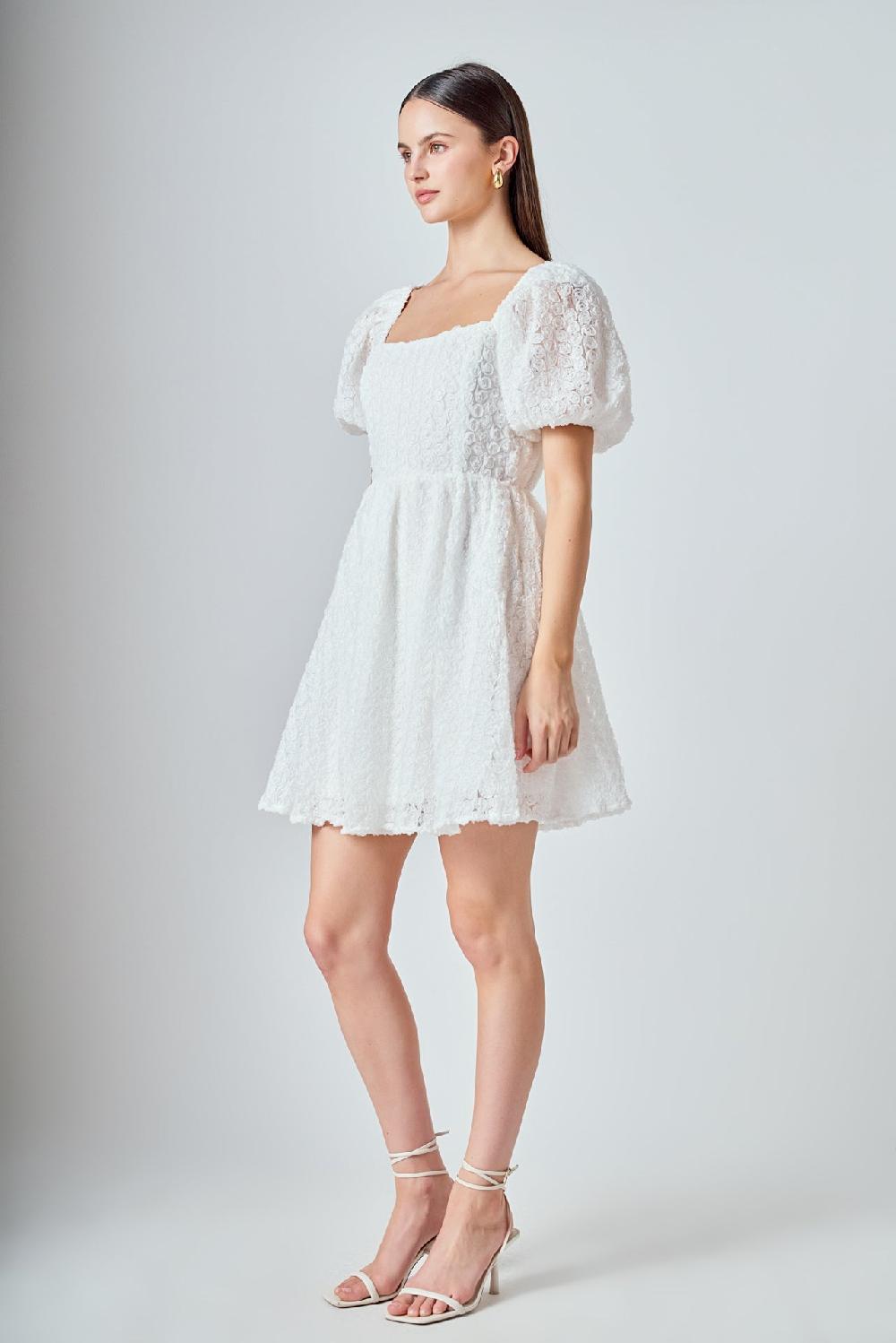 Endless Rose Floral Mini Dress WHITE