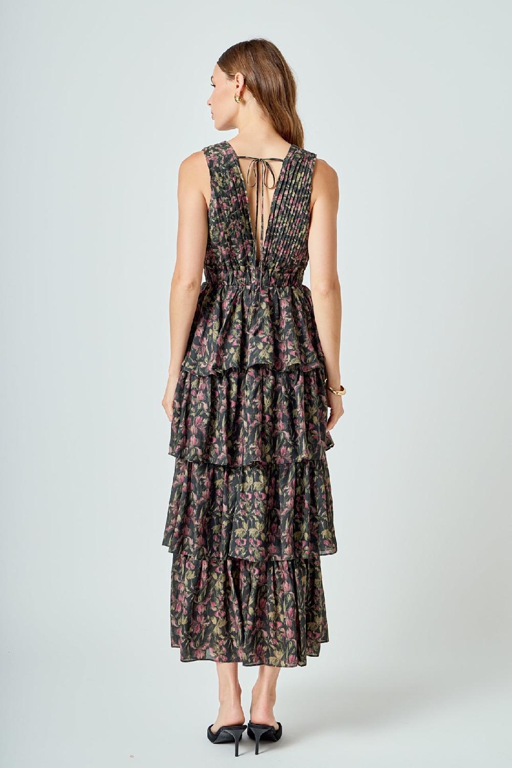 Endless Rose Floral Tiered Maxi Dress MULTI