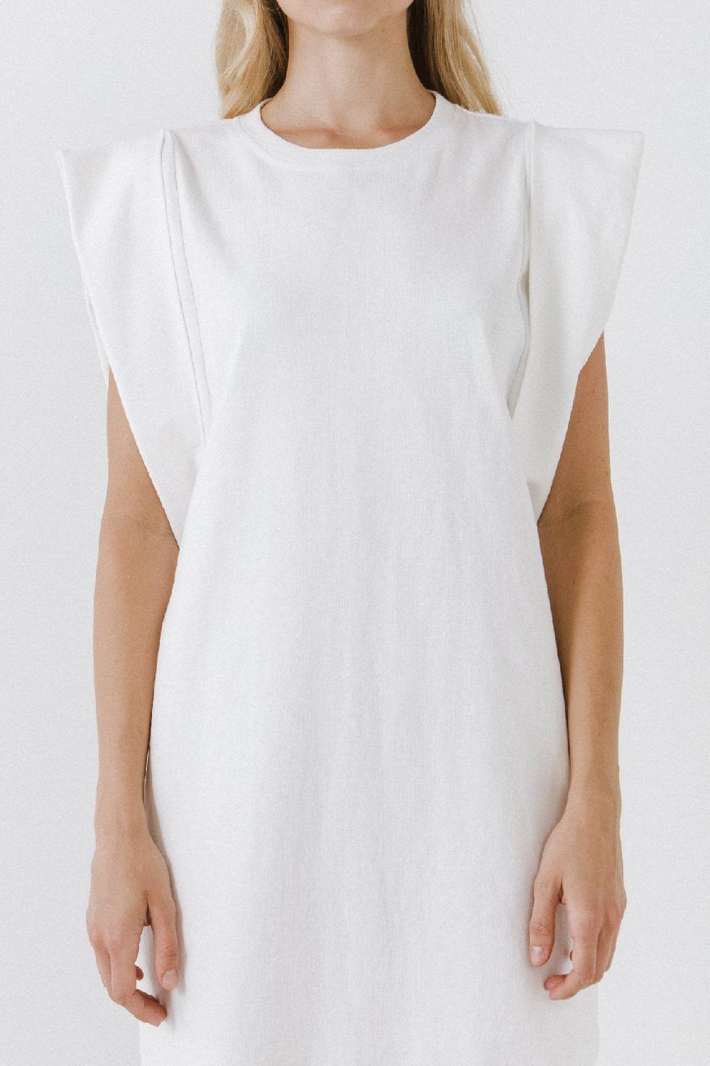 Endless Rose Folded Detail Mini Dress WHITE