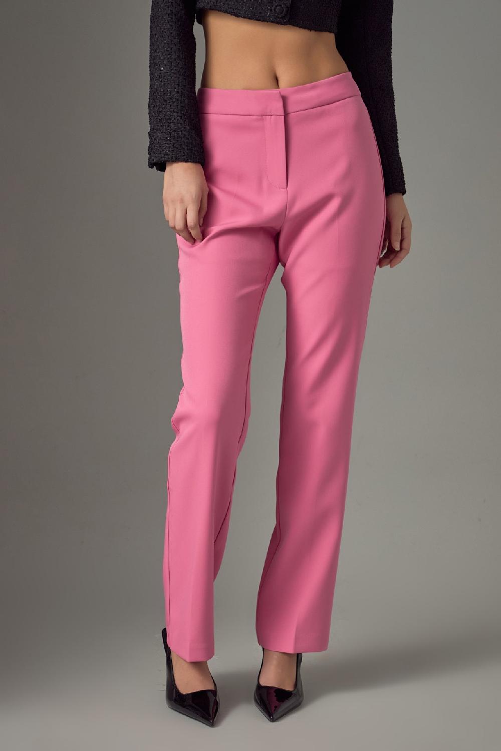 Endless Rose Full Length Low Rise Pants WHITE