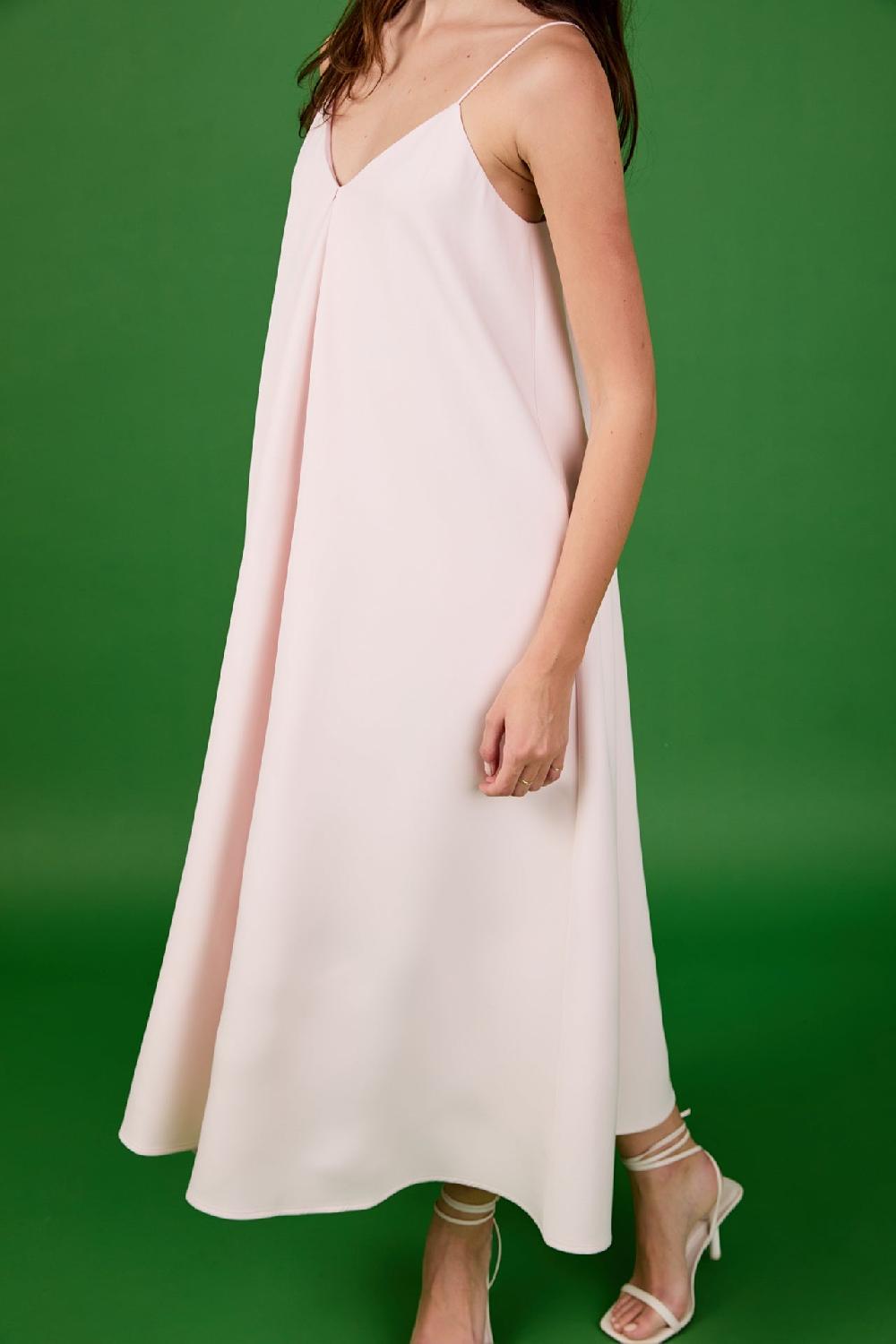 Endless Rose Godet Voluminous Midi Dress PINK