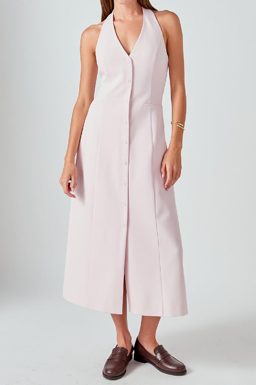 Endless Rose Halter Midi Dress PINK