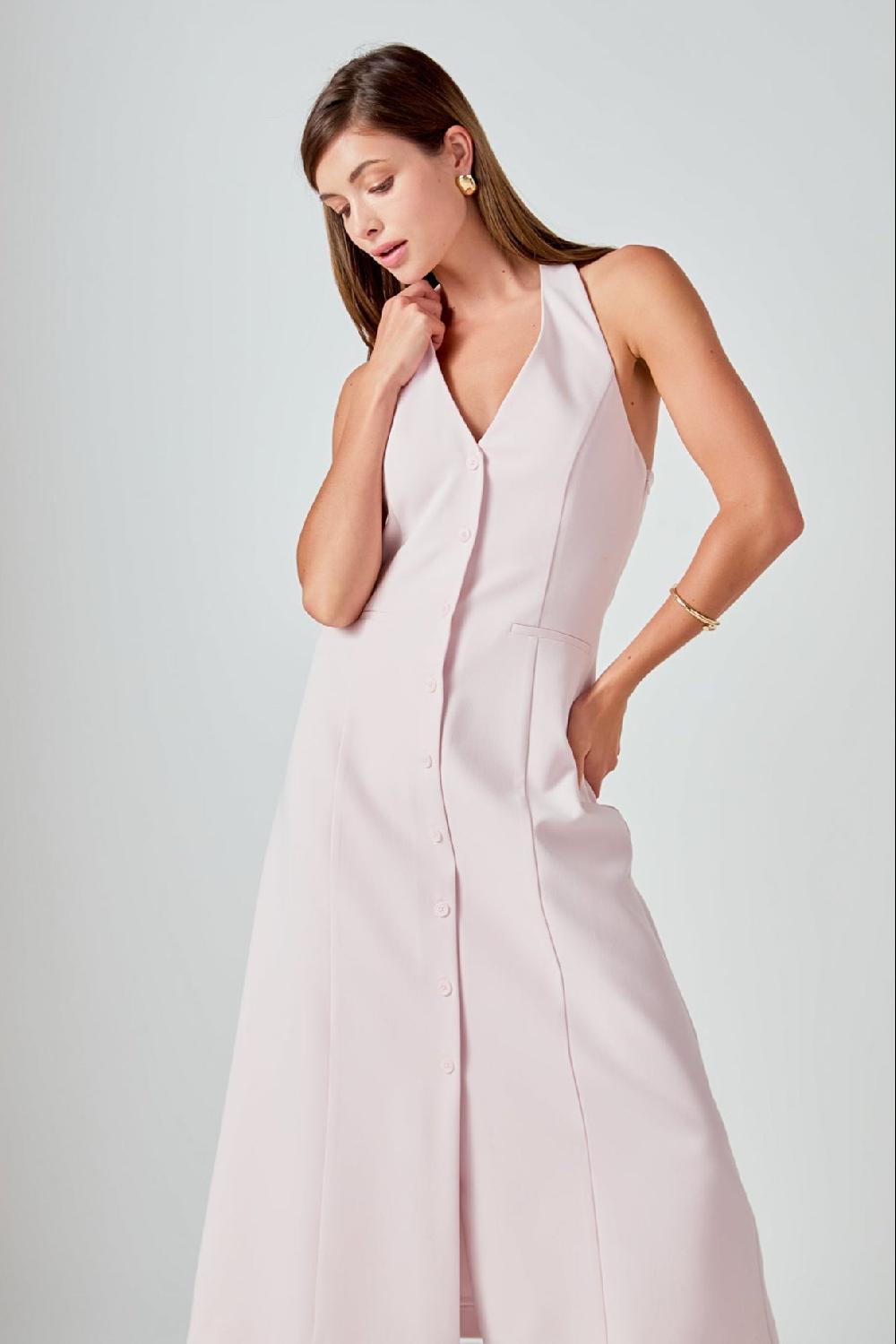 Endless Rose Halter Midi Dress PINK