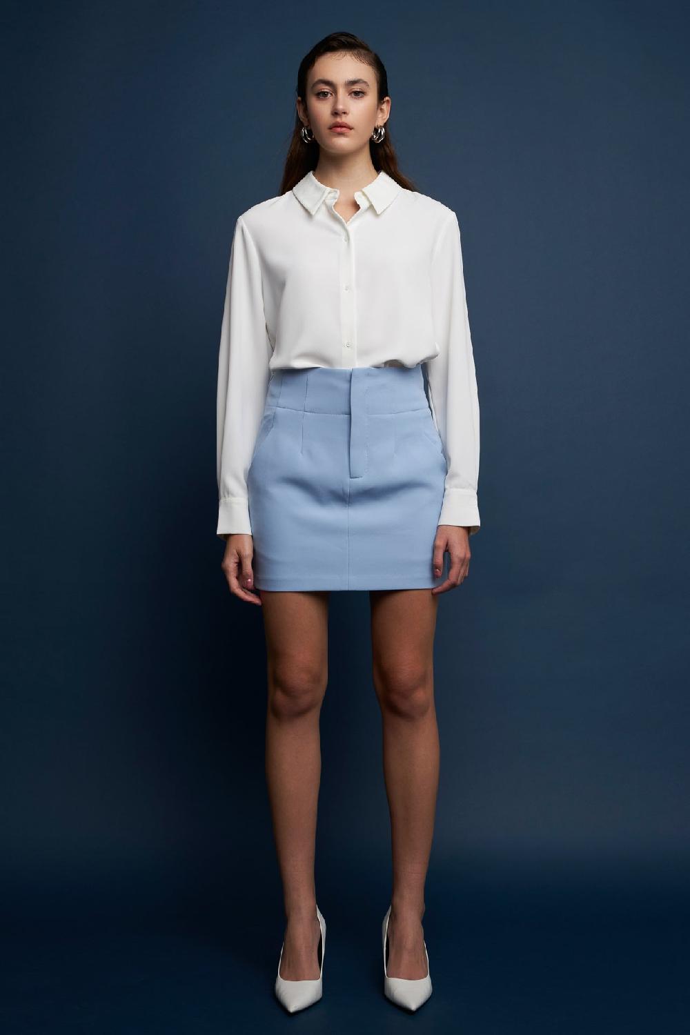 endless rose High Waist Mini Skirt BLUE
