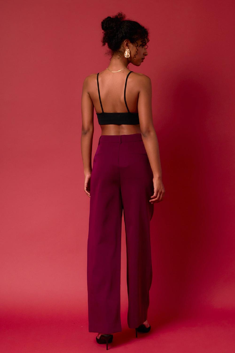 Endless Rose High-Waisted Suit Trousers EMERALD