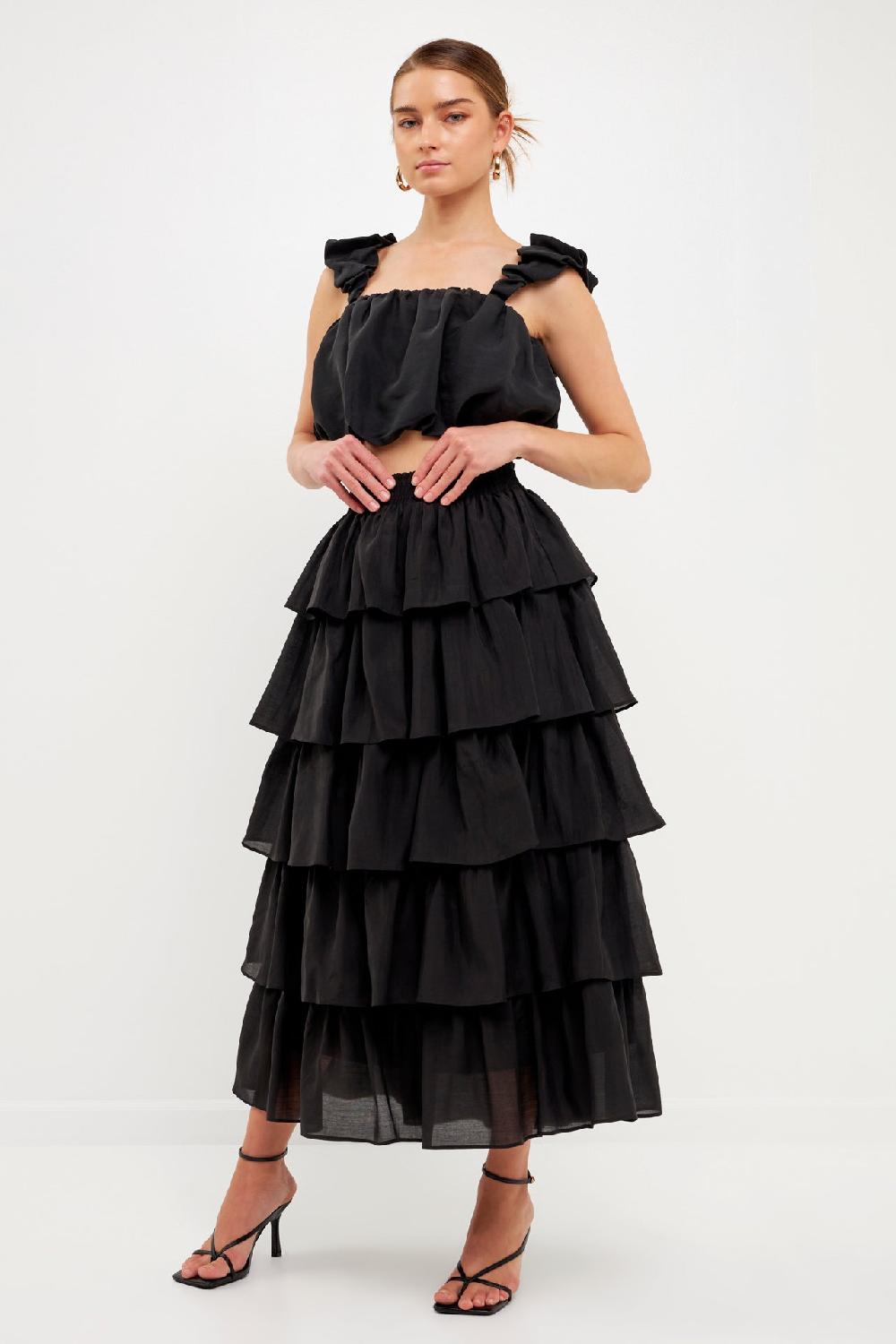 Endless Rose Kang Kang Midi Skirt OLIVE