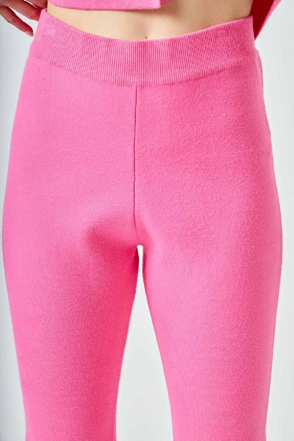Endless Rose Knit Fitted Pants PINK