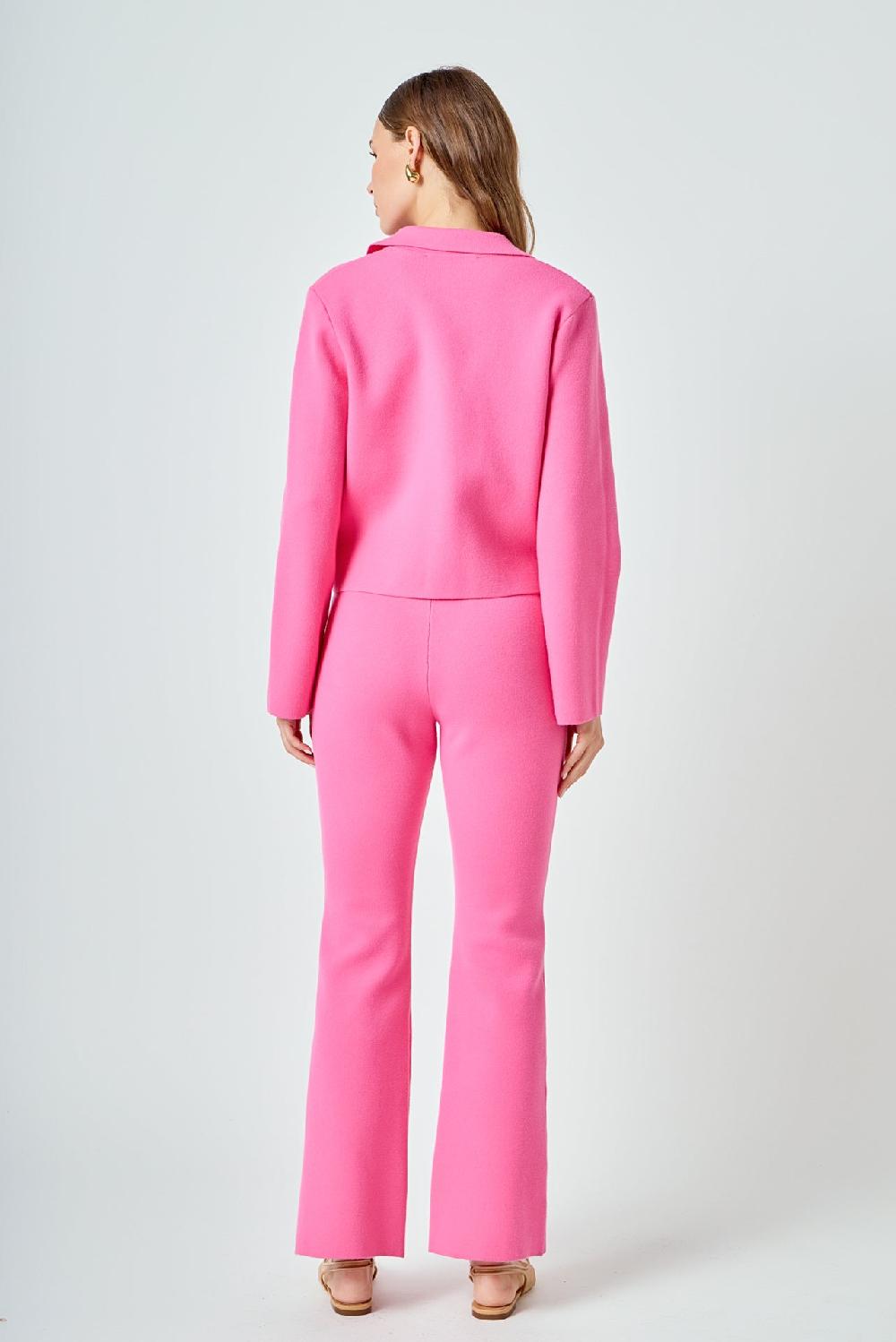 Endless Rose Knit Fitted Pants PINK