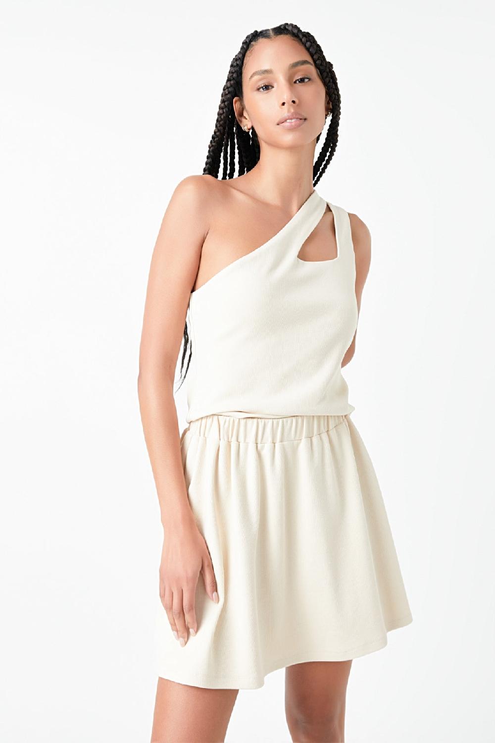 endless rose Knit Mini Skirt BEIGE