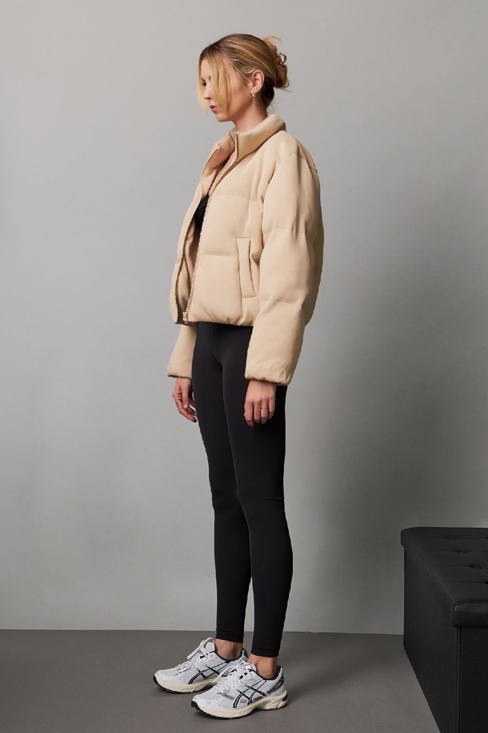 Endless Rose Knit Puffer Jacket NUDE