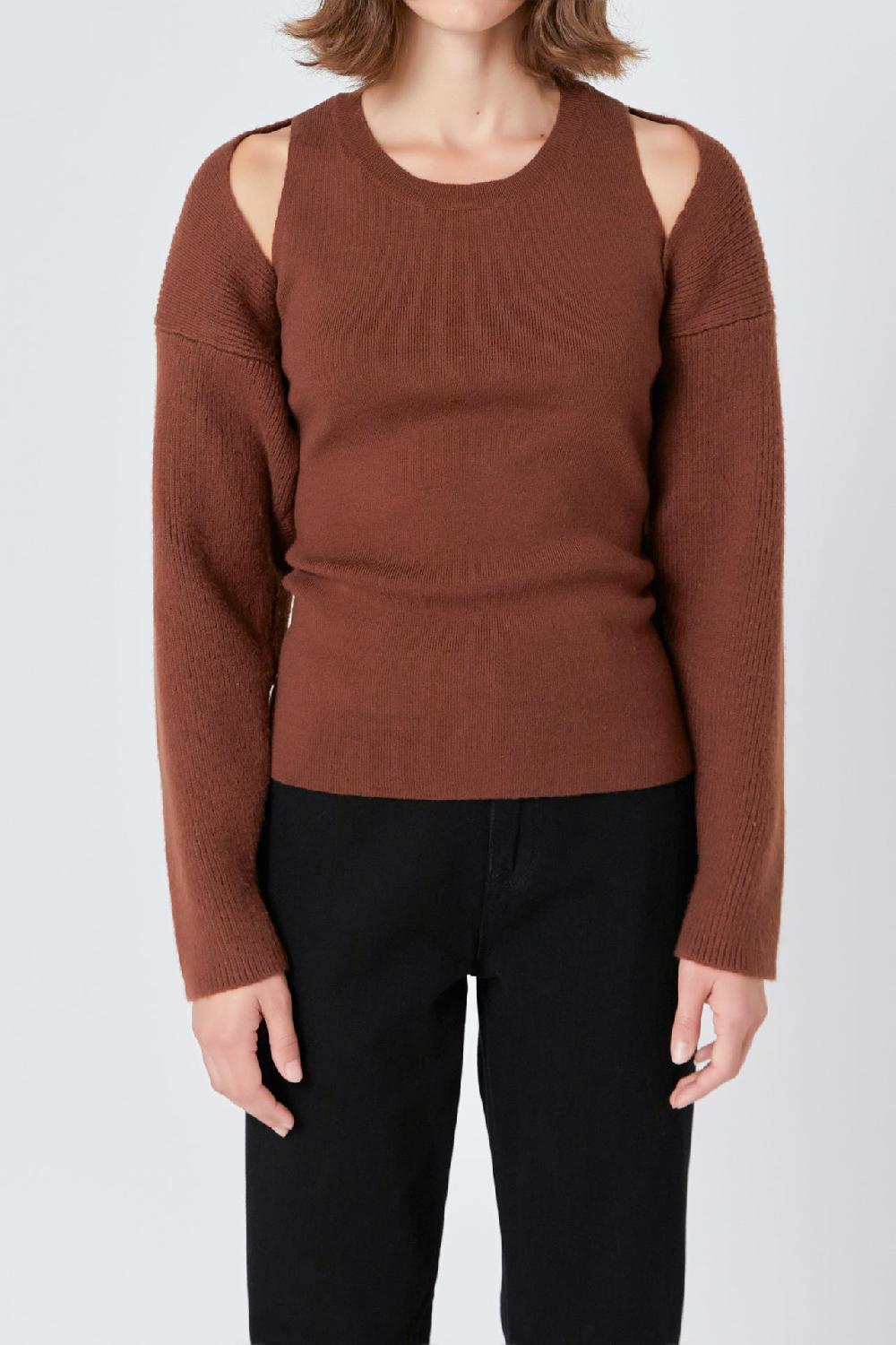 Endless Rose Knit Set BROWN
