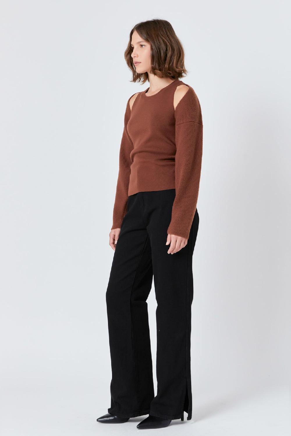 Endless Rose Knit Set BROWN