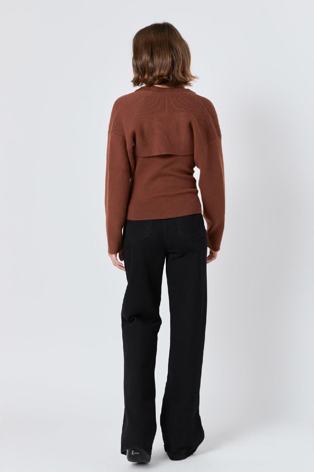 Endless Rose Knit Set BROWN