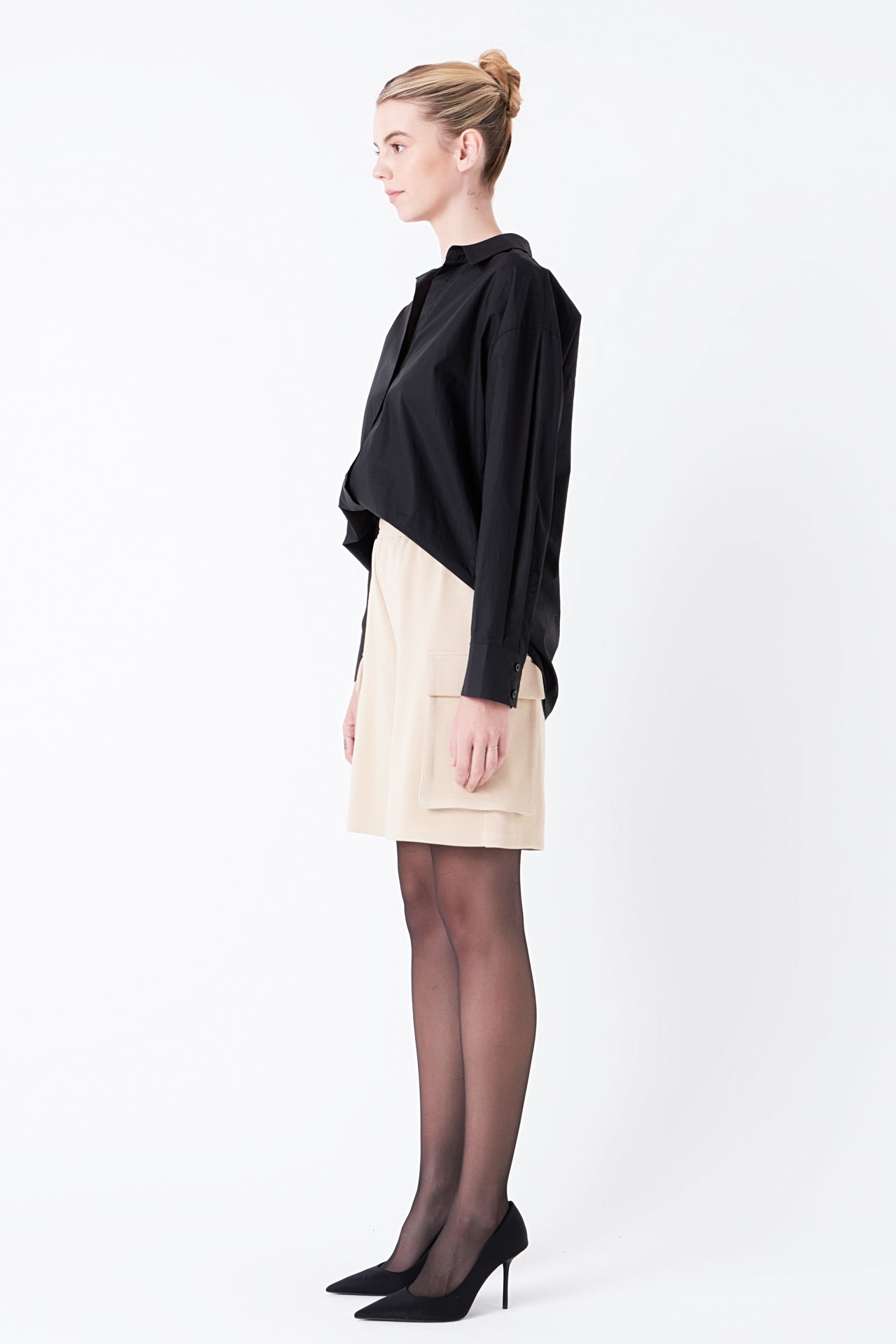 Endless Rose Knit Shorts With Pockets NUDE