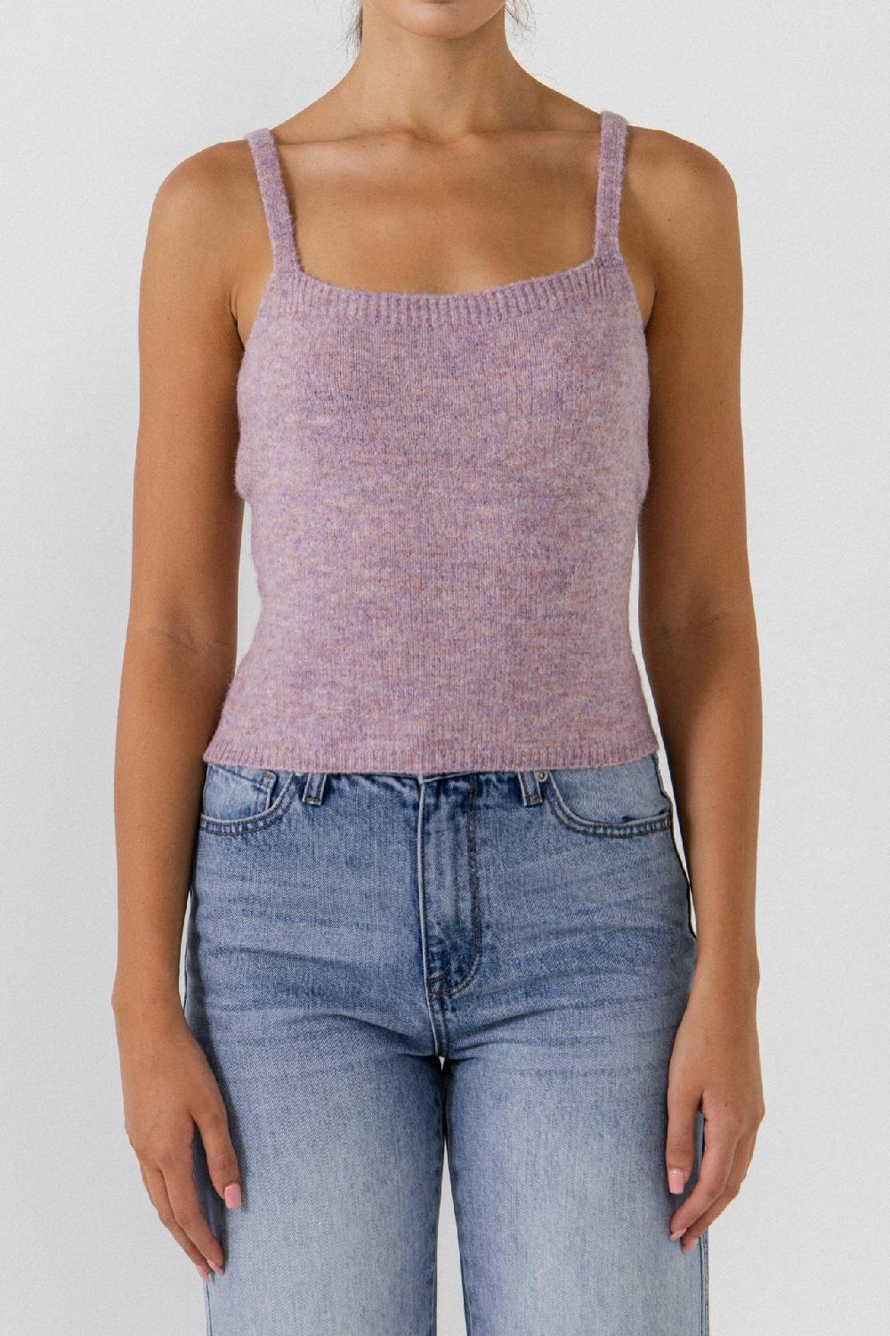 Endless Rose Knit Tank Top DUSTY PURPLE