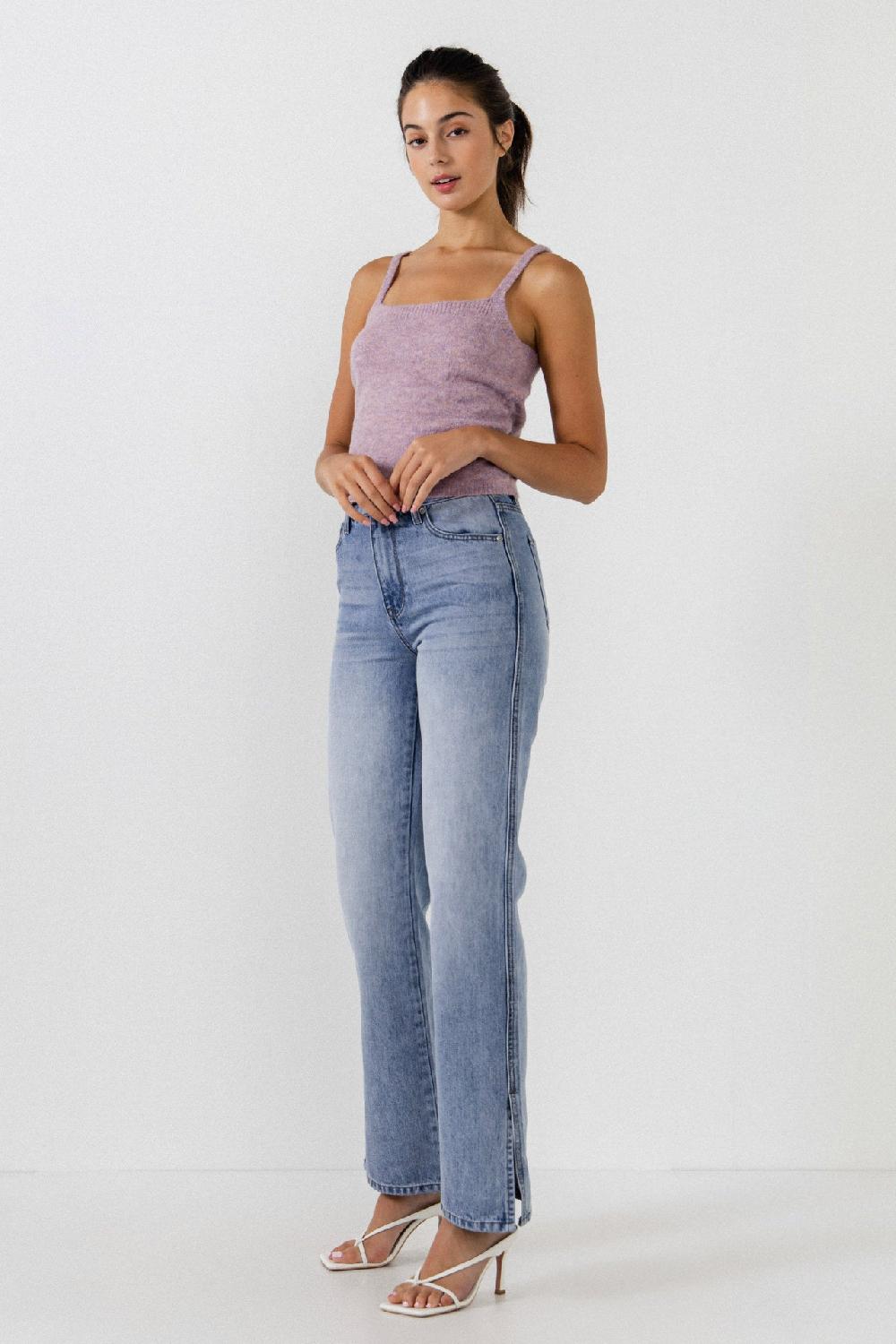 Endless Rose Knit Tank Top DUSTY PURPLE