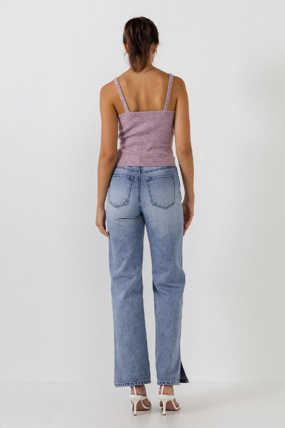 Endless Rose Knit Tank Top DUSTY PURPLE