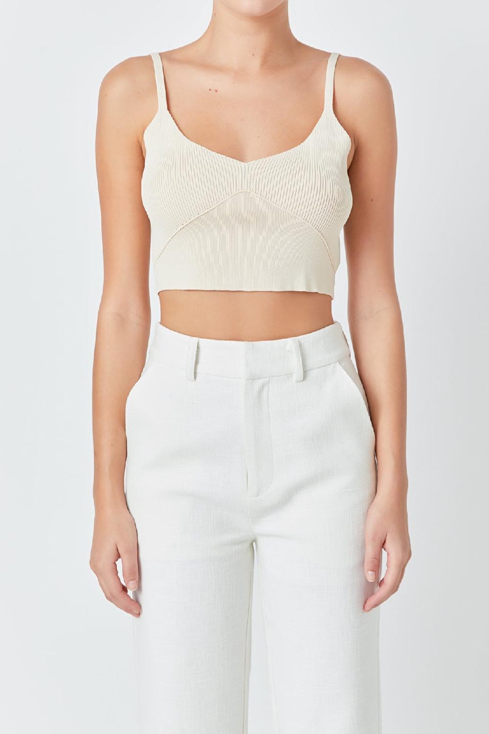 Endless Rose Knitted Bralette Top POWDER BLUE