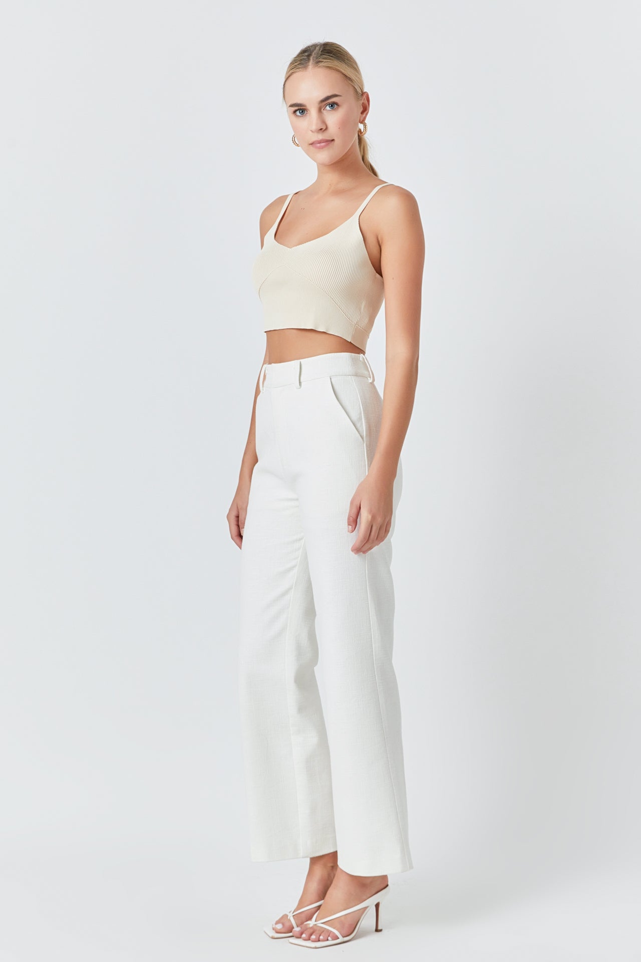 Endless Rose Knitted Bralette Top POWDER BLUE