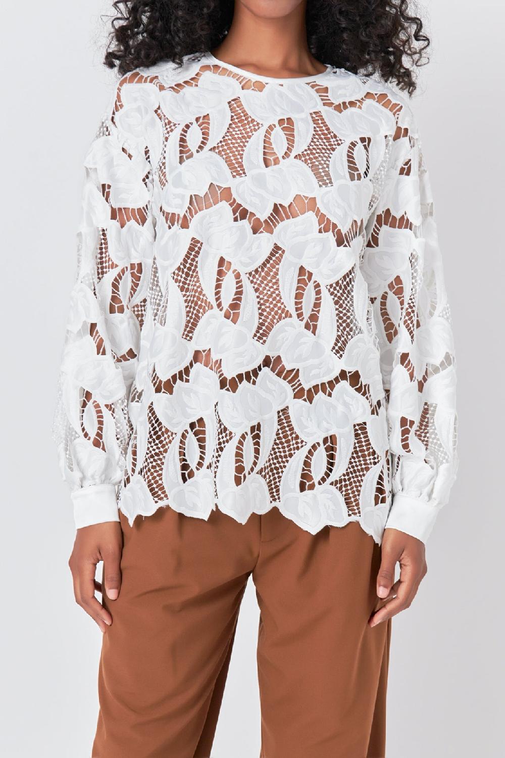 Endless Rose Lace Blouse WHITE