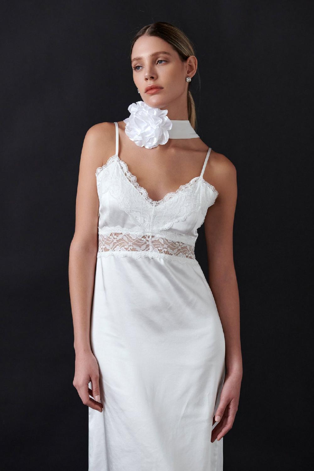 Endless Rose Lace Maxi Slip WHITE