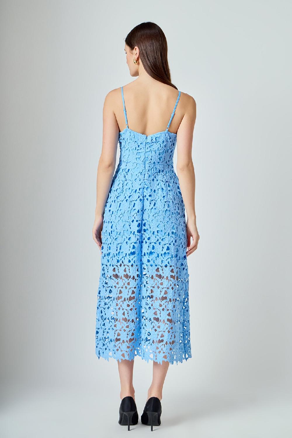 Endless Rose Lace Midi Dress POWDER BLUE