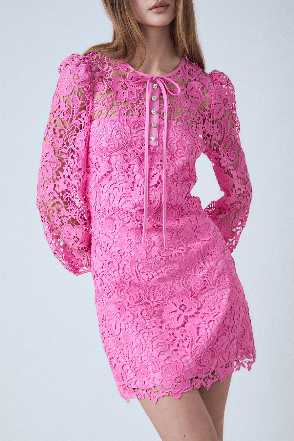 Endless Rose Lace Mini Dress PINK
