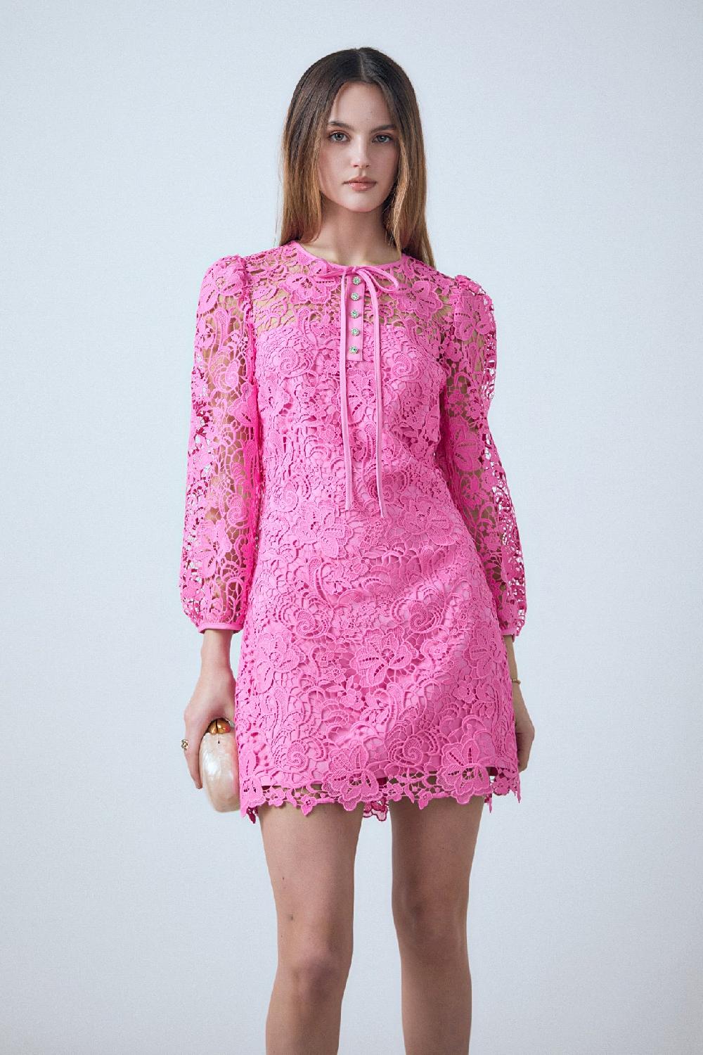 endless rose Lace Mini Dress PINK