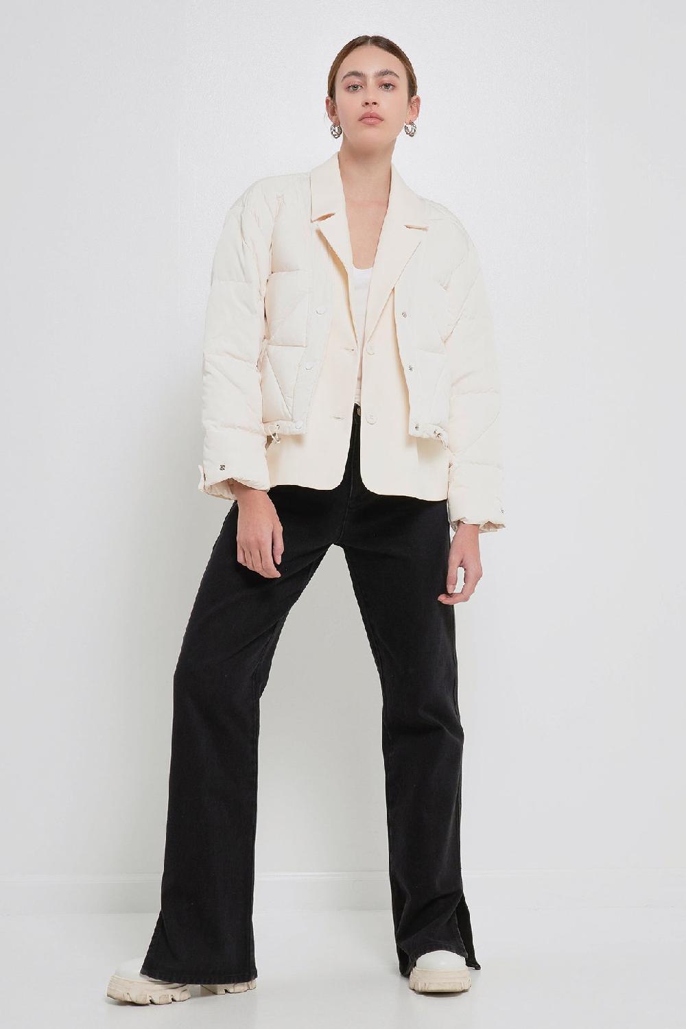 Endless Rose Layered Quilted Jacket CREAM