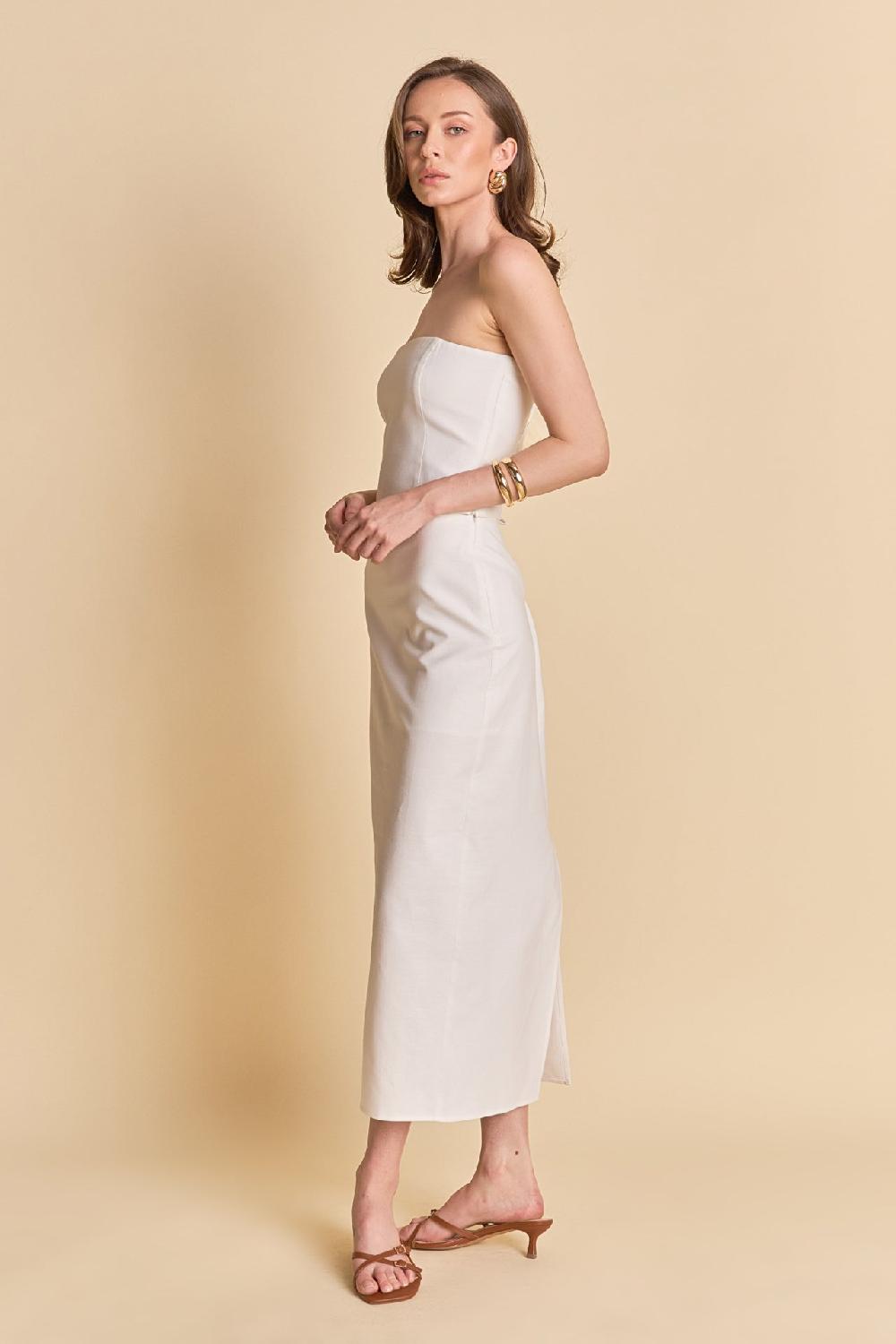 Endless Rose Linen Sleeveless Top WHITE