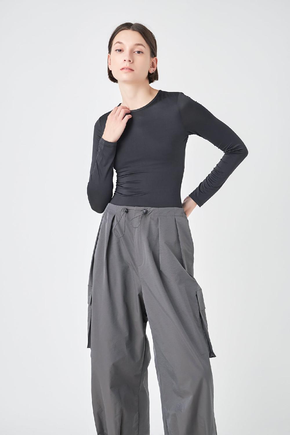 Endless Rose Long Sleeve Soft Bodysuit BLACK