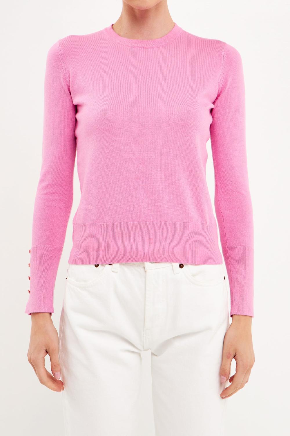 Endless Rose Long Sleeve Sweater PINK
