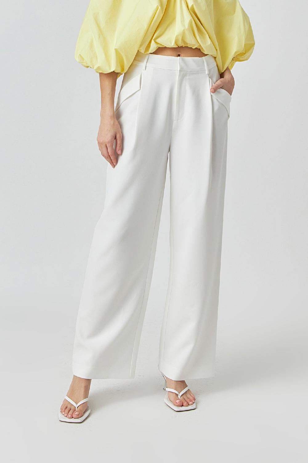 Endless Rose Low Rise Pocket Trousers IVORY
