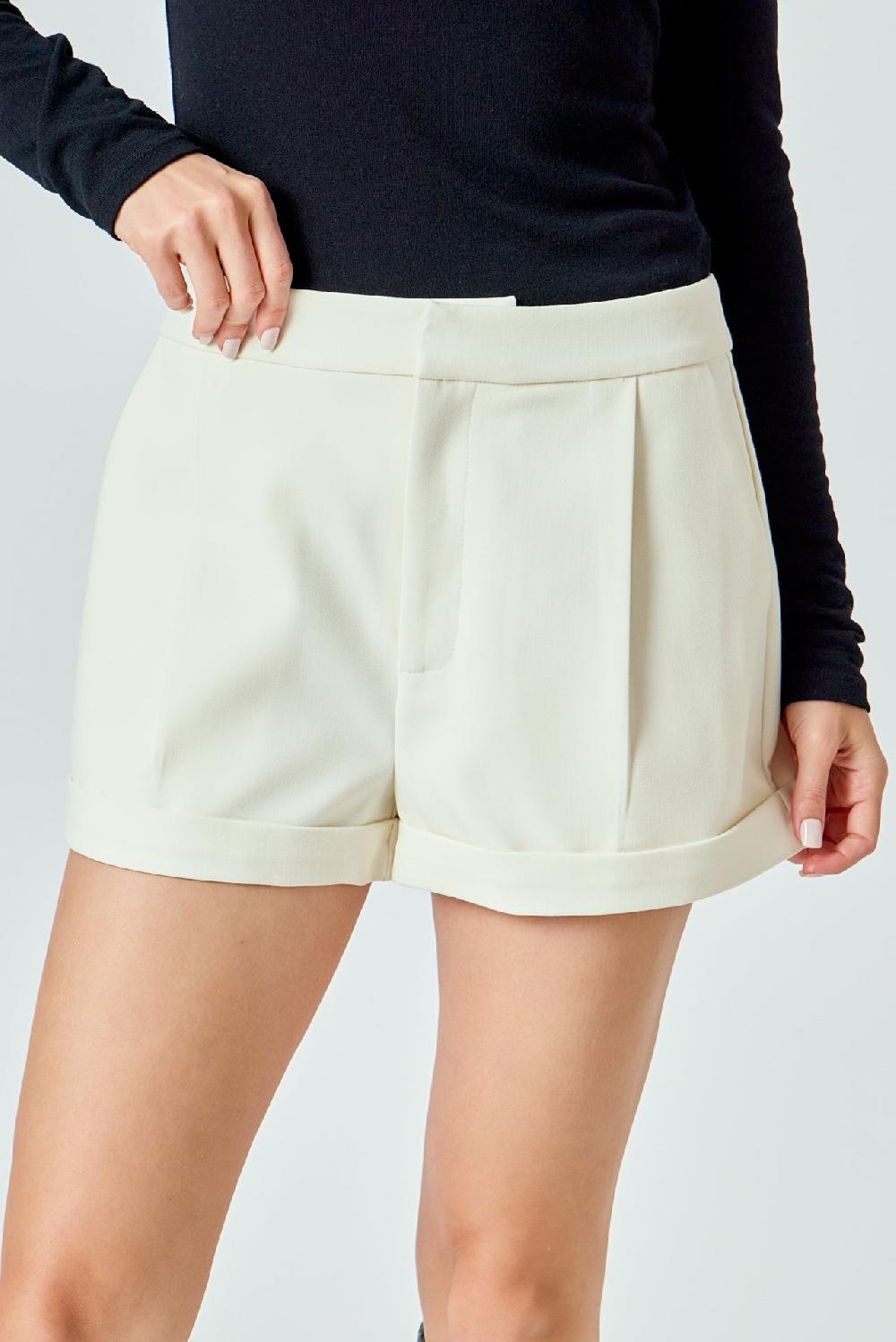 Endless Rose Low Rise Shorts ECRU