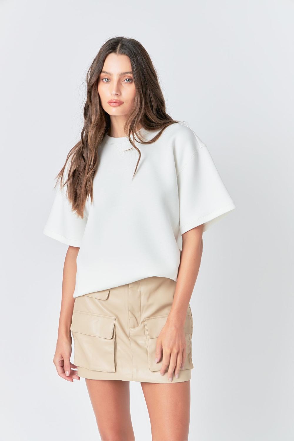 endless rose Low Waisted Cargo Mini Skirt TAUPE