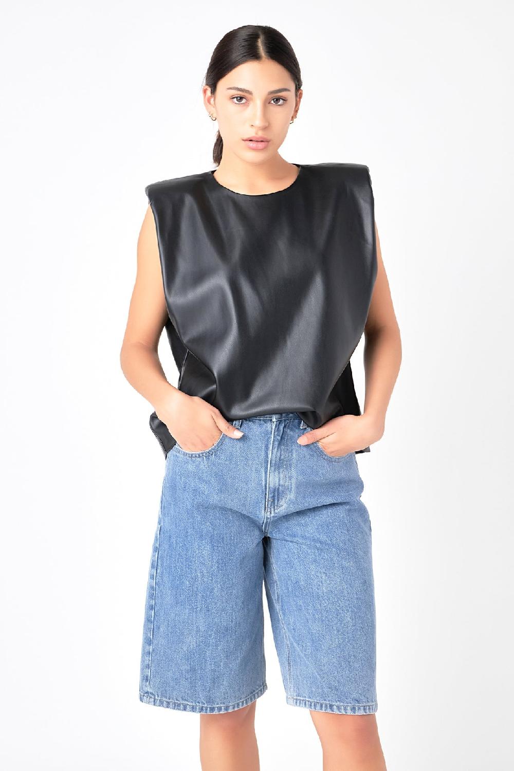 endless rose Low Waisted Denim Shorts BLUE