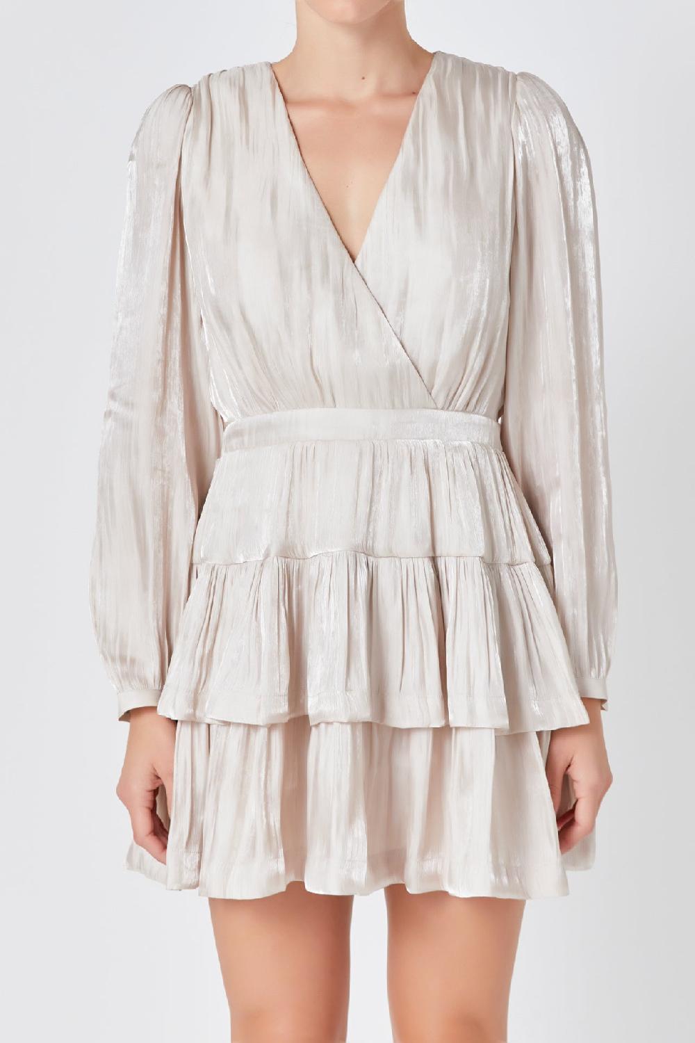 Endless Rose Metallic Mini Dress TAUPE