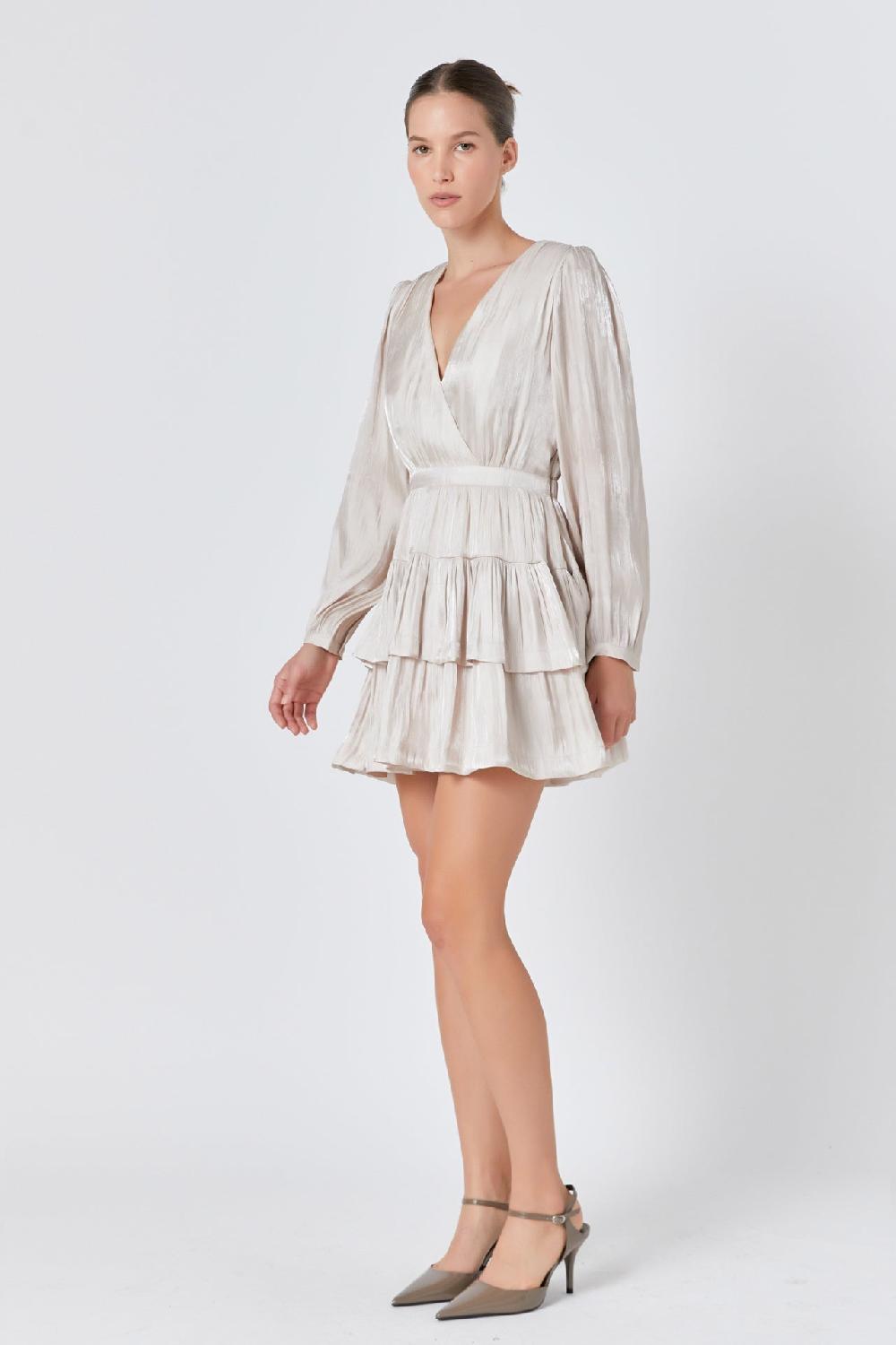 Endless Rose Metallic Mini Dress TAUPE