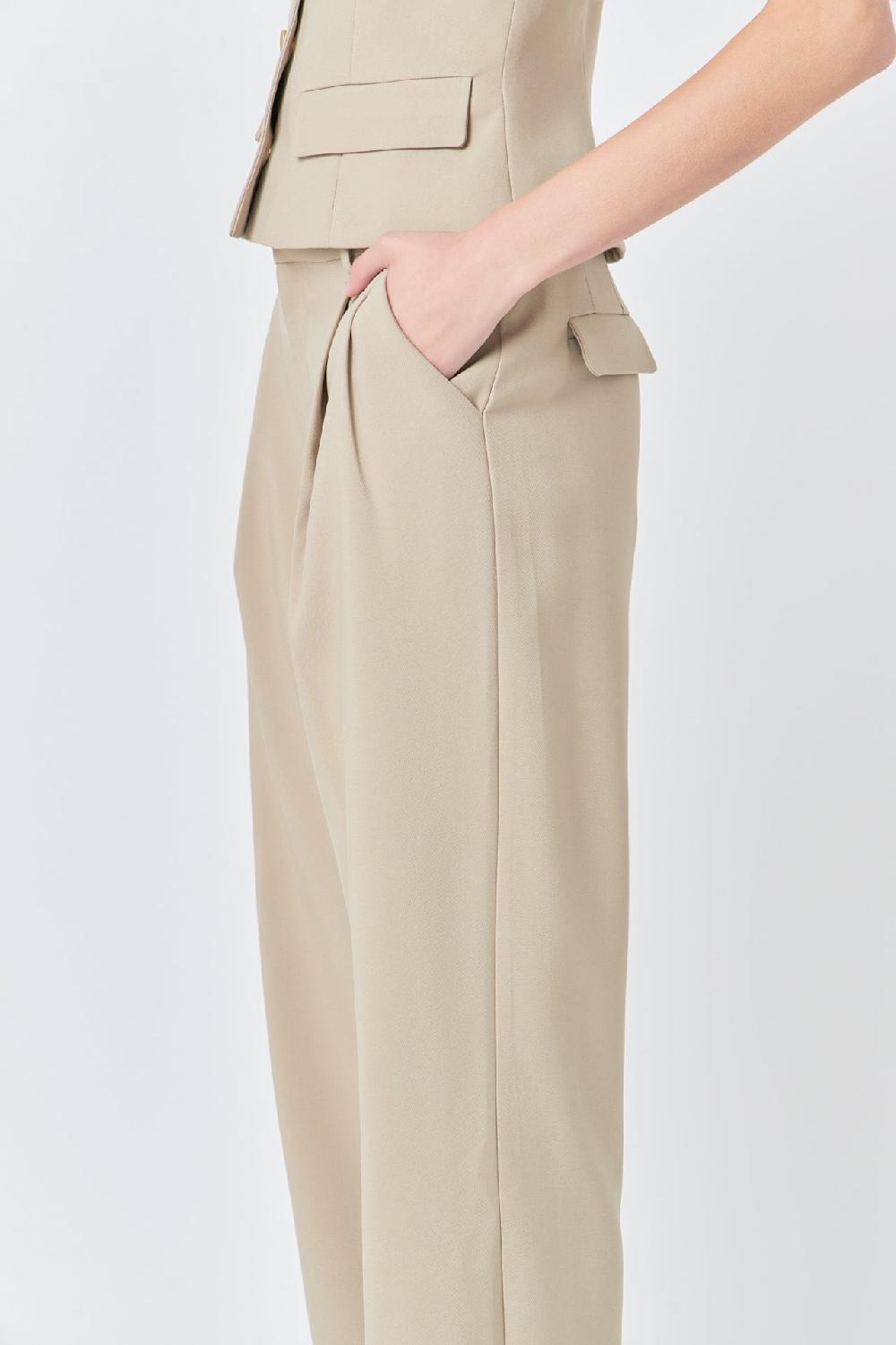 Endless Rose Mid Waisted Long Trousers SAGE