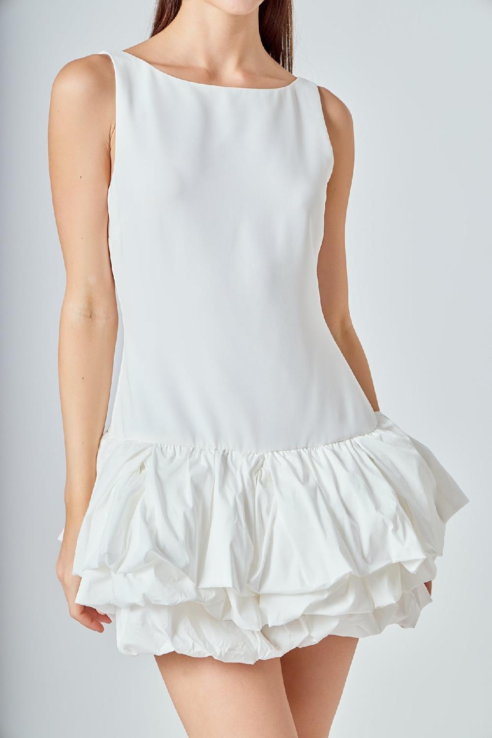 Endless Rose Mini Bubble Dress IVORY