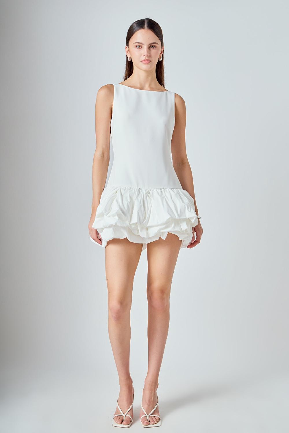 endless rose Mini Bubble Dress IVORY