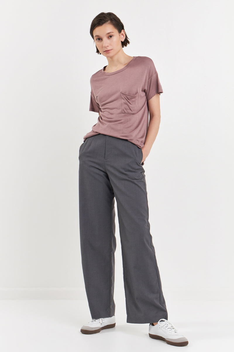 Endless Rose Modal Pocket T-Shirt MAUVE