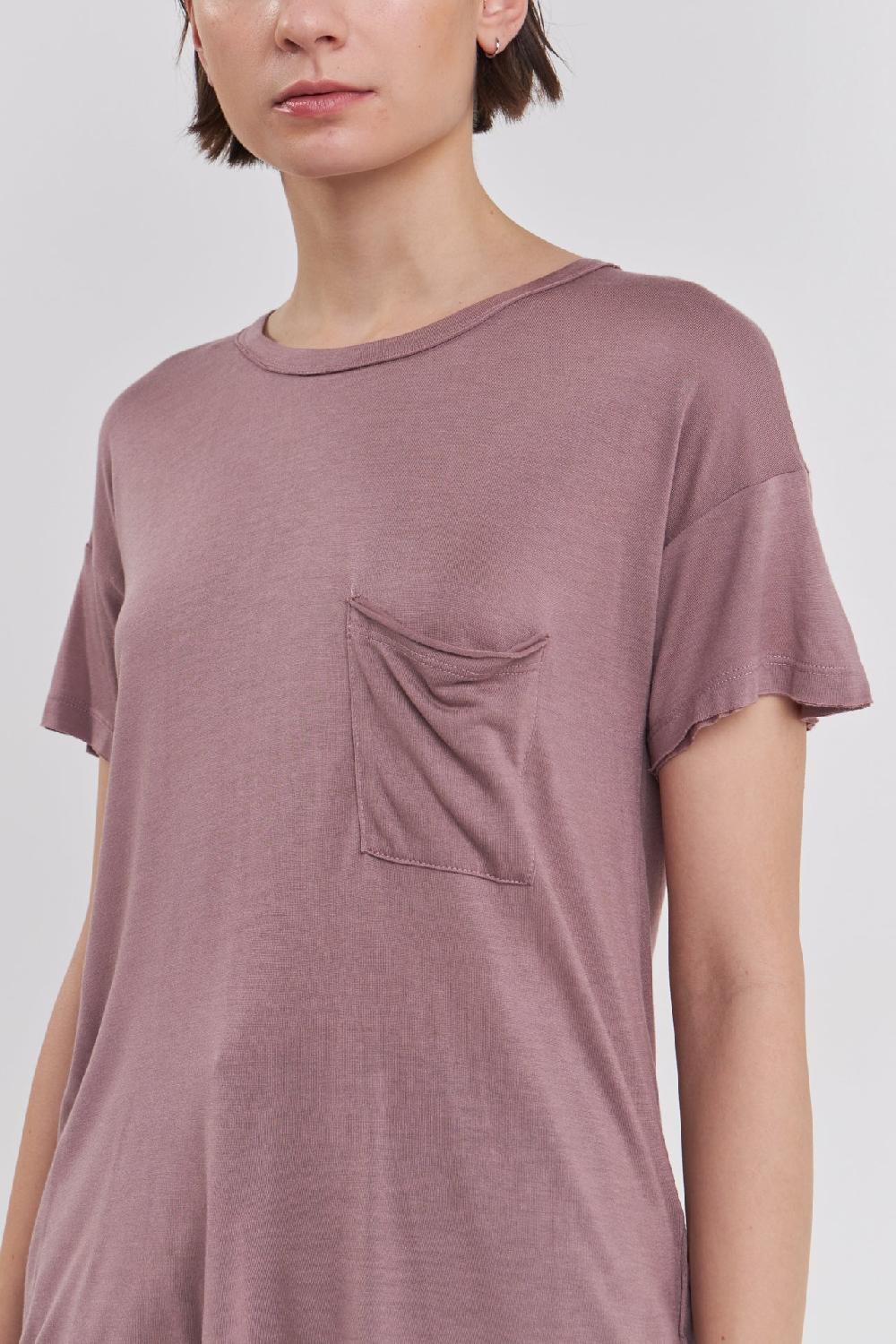 Endless Rose Modal Pocket T-Shirt MAUVE