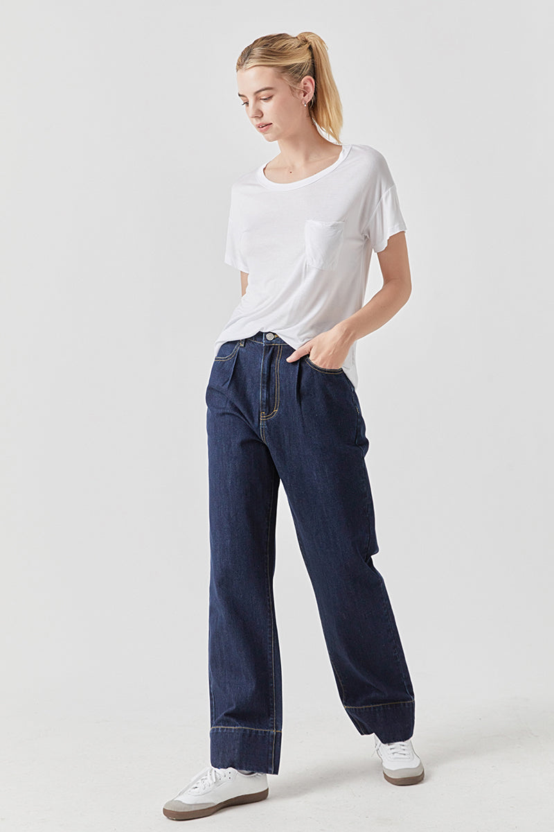 Endless Rose Modal Pocket T-Shirt WHITE