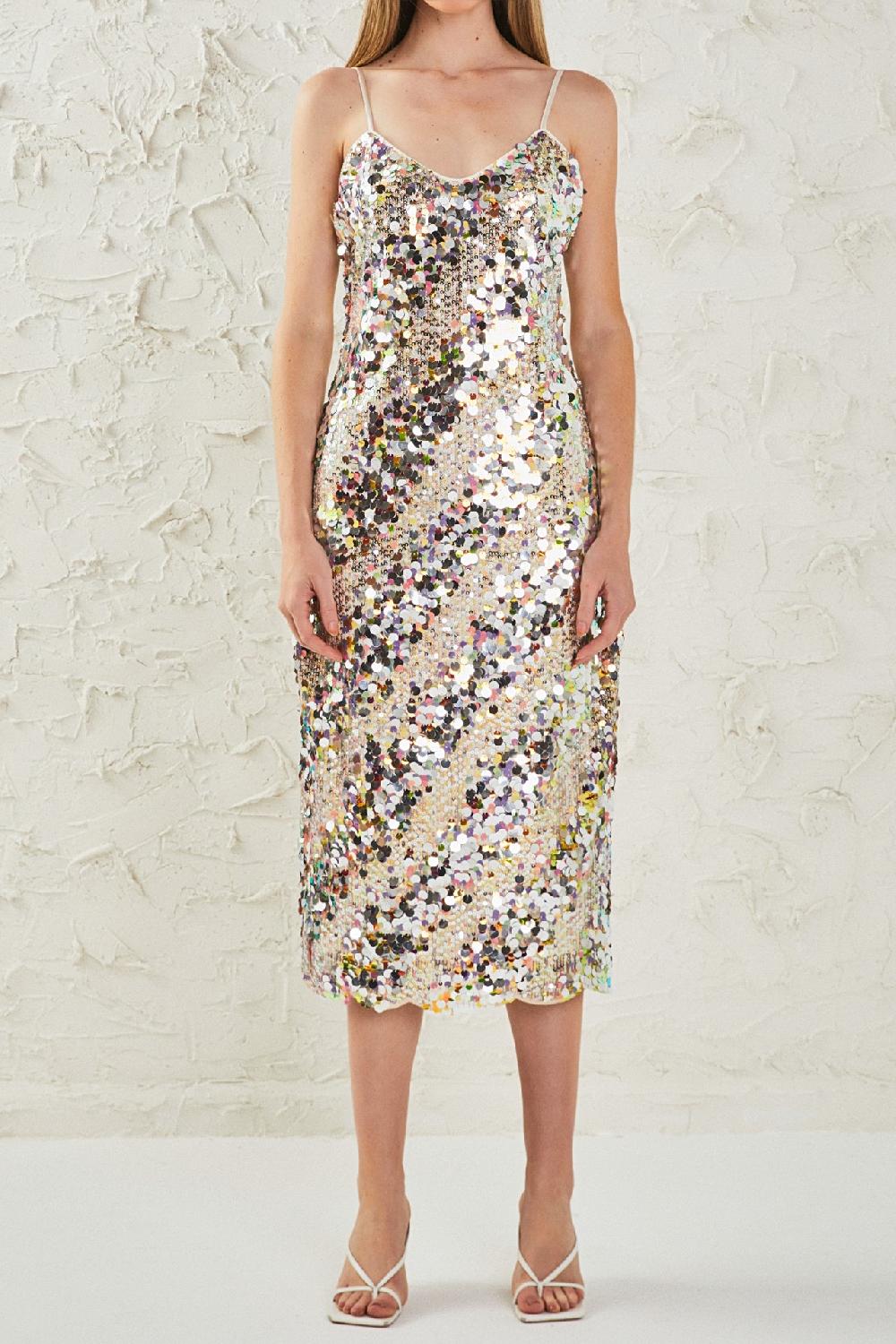 Endless Rose Multi Color Sequins Dress MULTI