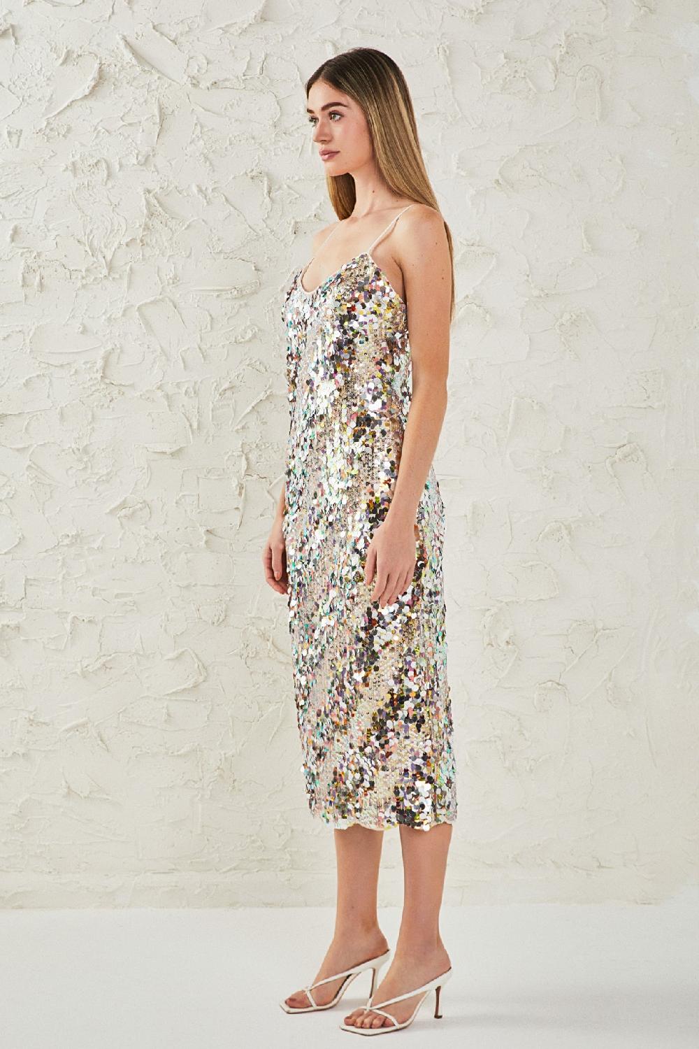 Endless Rose Multi Color Sequins Dress MULTI